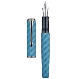 Hongdian A9 Fountain Pen #8 EF/F Nib, Moire Pattern Metal Writing Office Gift Pen
