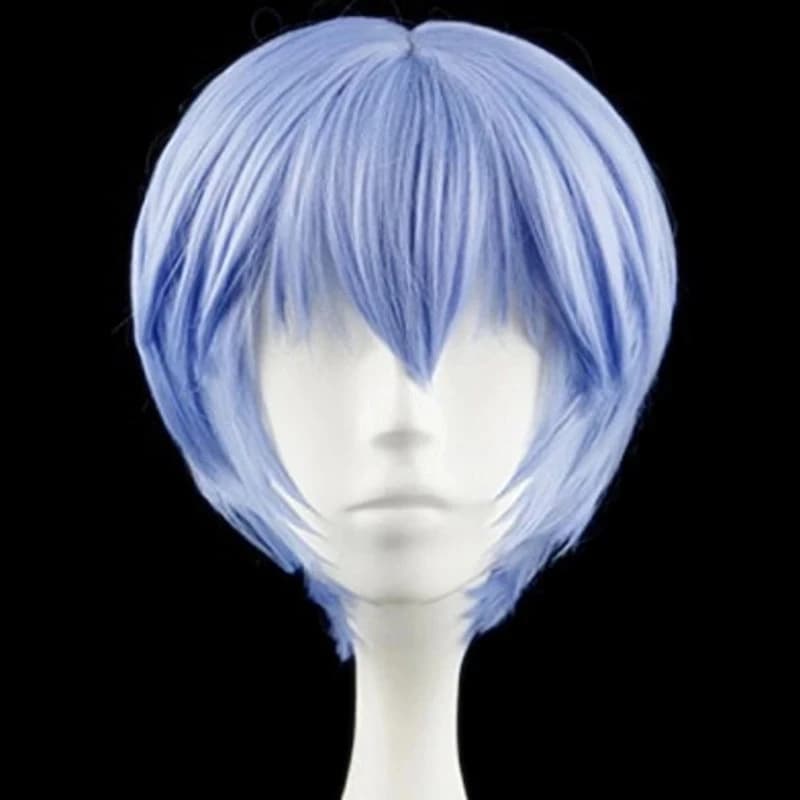 Ayanami Rei Cosplay Wig with Hair Eva Costume Wig Short Blue Anime Wig Ruri Asuka Ayanami Rei Wig Genesis Cosplay