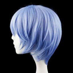Ayanami Rei Cosplay Wig with Hair Eva Costume Wig Short Blue Anime Wig Ruri Asuka Ayanami Rei Wig Genesis Cosplay