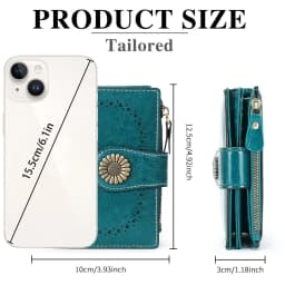 Genuine Leather Fashion RFID Wallet Women Clutch Credit Card Holder Ladies Zipper Clutch Bag Short Wallet Casual Coin Purse