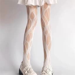 Sexy Hollow Out Pantyhose Women Punk NylonTights Stockings Leggings JK Lolita Hosiery Female Broken Hole Fishnets Streetwears