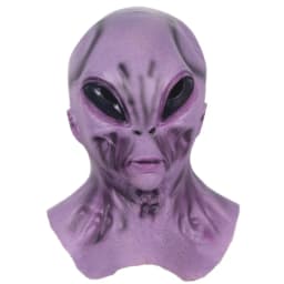 UFO Green Alien Masks Horror Alien Dress Up Halloween Costume Party Latex Headdress Funny Horror Costume Party Props for Adult