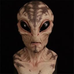 UFO Green Alien Masks Horror Alien Dress Up Halloween Costume Party Latex Headdress Funny Horror Costume Party Props for Adult