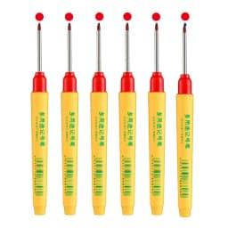 6pcs/set 33mm Red/Blue/Black Long Head Marking Pen Woodworking Decoration Deep Hole Waterproof Pen Multipurpose Marking Tool