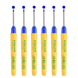 6pcs/set 33mm Red/Blue/Black Long Head Marking Pen Woodworking Decoration Deep Hole Waterproof Pen Multipurpose Marking Tool