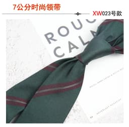 2025 New Korean 7cm Luxury Casual Neckties For Men Navy Brown Green Striped Neck Ties Formal Dress Suit Cravat Flower Red Tie