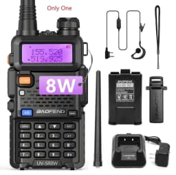 1/2X Baofeng UV-5R 8W Tri-Power Walkie Talkie High Power Dual Band Long Range 128CH Portable Handheld UV 5R Ham Two Way Radio