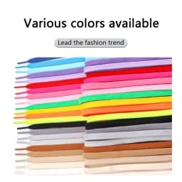 0.8cm Width Flat Shoelace Tennis Sneakers Shoe laces Quality Cotton Shoelaces 80/100/120/140/160CM 1Pair Laces Shoes Accesories