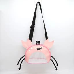 Novelty Design Crab Mesh Storage Bag, Cute Cartoon Pattern Zipper Beach Bag, Girl Fashion Shoulder Bag, Children's Crossbody Bag