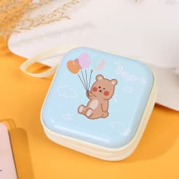 Korea Zero Wallet Children's Coin Bag Creative Cartoon Coin Purse Kids Coin Pouch Mini Purse Earphone Data Cable Key Storage Bag