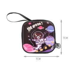 Korea Zero Wallet Children's Coin Bag Creative Cartoon Coin Purse Kids Coin Pouch Mini Purse Earphone Data Cable Key Storage Bag