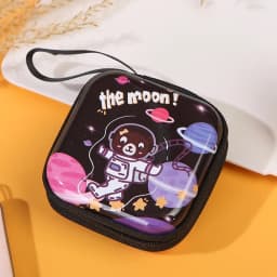 Korea Zero Wallet Children's Coin Bag Creative Cartoon Coin Purse Kids Coin Pouch Mini Purse Earphone Data Cable Key Storage Bag