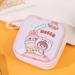 Korea Zero Wallet Children's Coin Bag Creative Cartoon Coin Purse Kids Coin Pouch Mini Purse Earphone Data Cable Key Storage Bag
