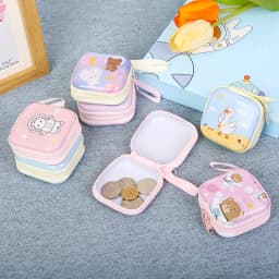 Korea Zero Wallet Children's Coin Bag Creative Cartoon Coin Purse Kids Coin Pouch Mini Purse Earphone Data Cable Key Storage Bag