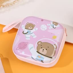 Korea Zero Wallet Children's Coin Bag Creative Cartoon Coin Purse Kids Coin Pouch Mini Purse Earphone Data Cable Key Storage Bag