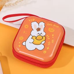 Korea Zero Wallet Children's Coin Bag Creative Cartoon Coin Purse Kids Coin Pouch Mini Purse Earphone Data Cable Key Storage Bag