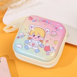 Korea Zero Wallet Children's Coin Bag Creative Cartoon Coin Purse Kids Coin Pouch Mini Purse Earphone Data Cable Key Storage Bag