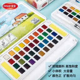 12/24/36/48 Colors Watercolor Paint Set with Water Brush Pens Art Supplies, for Artists, Amateur Hobbyists and Painting Lovers