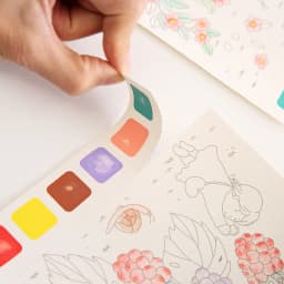 Watercolor coloring book gouache doodle drawing book children's drawing book comes with pigment watercolor drawing paper