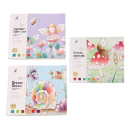 Watercolor coloring book gouache doodle drawing book children's drawing book comes with pigment watercolor drawing paper