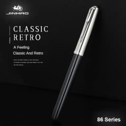 Jinhao 86 Fountain Pen Silver Arrow Clip Luxury Elegant Resin Classic Pens 0.5mm Nib Writing Office School Supplies Stationery