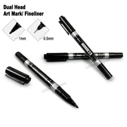 3/5Pcs Set Dual Tip Permanent Art Marker Fineliner Pen 0.5mm 1mm Fine Line Comics Painting Drawing Signature Writing Stationery