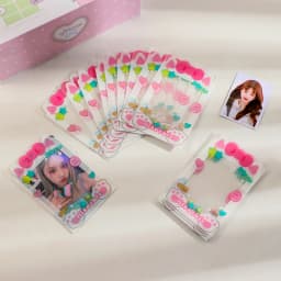 MINKYS 20pcs/pack Pack Kawai 3 inch Kpop Photocard Frame Photo Decorative PP Sleeves Bag School Stationery