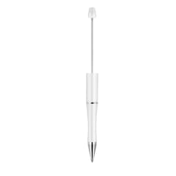 12Pcs Beadable Ballpoint Pens Plastic Xmas Bead Pen Ballpoint Pens Black Ink Ball Pen for Kids Students