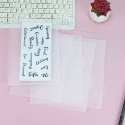 A5 A6 A7 Binder PP Pocket Divider Pockets Folders for 6 Ring Notebook Divider Page Waterproof PVC Leaf Document Filing Bag