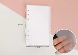 A5 A6 A7 Binder PP Pocket Divider Pockets Folders for 6 Ring Notebook Divider Page Waterproof PVC Leaf Document Filing Bag