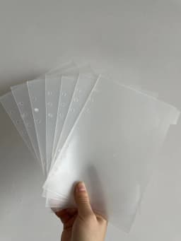 A5 A6 A7 Binder PP Pocket Divider Pockets Folders for 6 Ring Notebook Divider Page Waterproof PVC Leaf Document Filing Bag