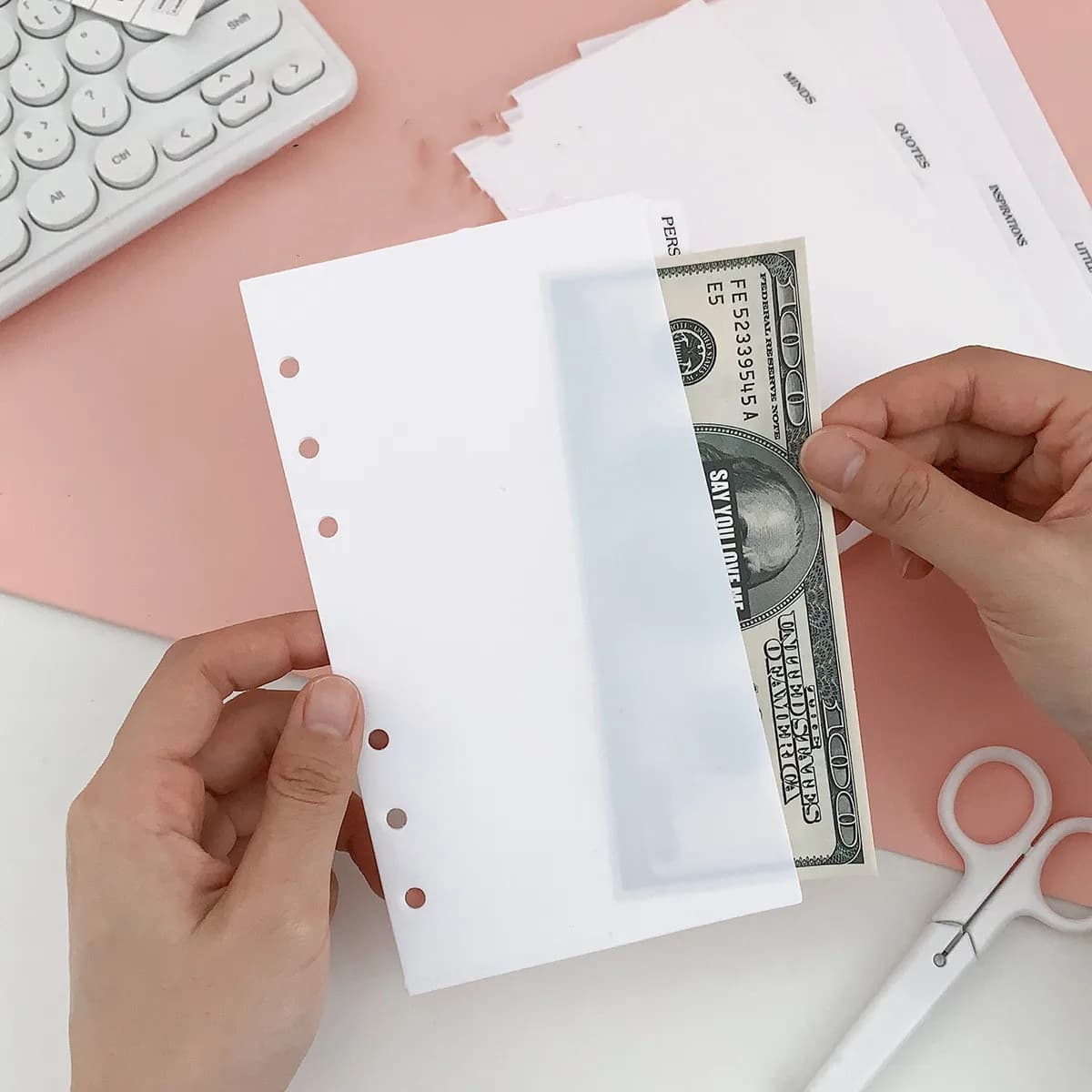A5 A6 A7 Binder PP Pocket Divider Pockets Folders for 6 Ring Notebook Divider Page Waterproof PVC Leaf Document Filing Bag