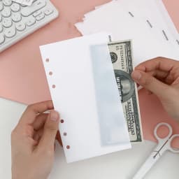 A5 A6 A7 Binder PP Pocket Divider Pockets Folders for 6 Ring Notebook Divider Page Waterproof PVC Leaf Document Filing Bag