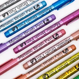12 Colors Metallic Markers Pens colors Paint Pens for Black Paper, Glass, Rock Painting, DIY Scrapbook Album Student stationery