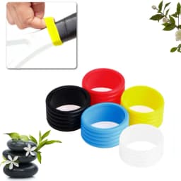4Pcs/lot Silicone Tennis Racket Grip Ring Handle Closure Rubber Sweat-absorbing Band Fixed Stretchable Handle Tennis Accessories