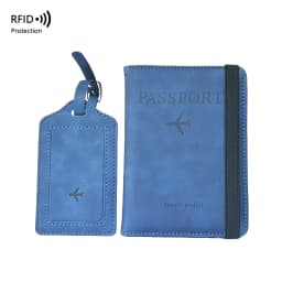 2pcs/set Personalised Name Passport Cover Case and Luggage Tag, Travel Passport Holder Wallet Organizer Gift for Couple
