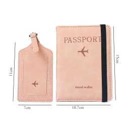 2pcs/set Personalised Name Passport Cover Case and Luggage Tag, Travel Passport Holder Wallet Organizer Gift for Couple