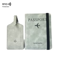 2pcs/set Personalised Name Passport Cover Case and Luggage Tag, Travel Passport Holder Wallet Organizer Gift for Couple