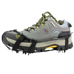 1 Pair M L Crampons Shoes Cover 24 Teeth Anti-Slip Ice Grips Gripper Shoes Boot Hiking Ice Climbing Shoe Spikes Climbing Chain