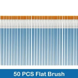 10/20/30/40/50PCS Painting Brushes Round / Flat Hair Nylon Hair Paint Brush Pen for Oil Acrylic Watercolor School Art Supplies