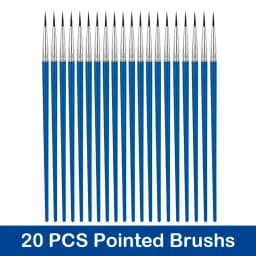 10/20/30/40/50PCS Painting Brushes Round / Flat Hair Nylon Hair Paint Brush Pen for Oil Acrylic Watercolor School Art Supplies