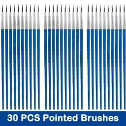 10/20/30/40/50PCS Painting Brushes Round / Flat Hair Nylon Hair Paint Brush Pen for Oil Acrylic Watercolor School Art Supplies