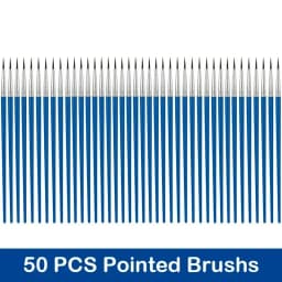 10/20/30/40/50PCS Painting Brushes Round / Flat Hair Nylon Hair Paint Brush Pen for Oil Acrylic Watercolor School Art Supplies
