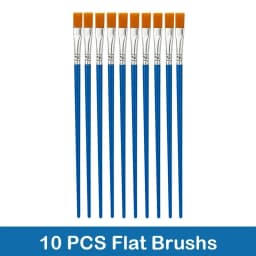 10/20/30/40/50PCS Painting Brushes Round / Flat Hair Nylon Hair Paint Brush Pen for Oil Acrylic Watercolor School Art Supplies