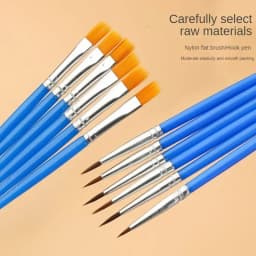 10/20/30/40/50PCS Painting Brushes Round / Flat Hair Nylon Hair Paint Brush Pen for Oil Acrylic Watercolor School Art Supplies