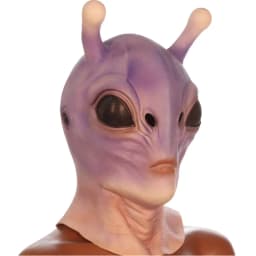 UFO Space Prop Alien Helmet Mask Halloween Cosplay Alien Mask Latex Headdress Funny Horror Costume Party  Props for adults