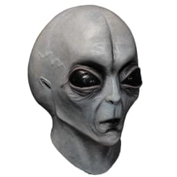 UFO Space Prop Alien Helmet Mask Halloween Cosplay Alien Mask Latex Headdress Funny Horror Costume Party  Props for adults