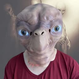 UFO Space Prop Alien Helmet Mask Halloween Cosplay Alien Mask Latex Headdress Funny Horror Costume Party  Props for adults