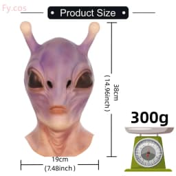 UFO Space Prop Alien Helmet Mask Halloween Cosplay Alien Mask Latex Headdress Funny Horror Costume Party  Props for adults