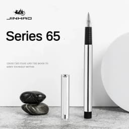 JINHAO 65 Fountain Pen Stainless Steel Writing Ink Pens F/EF/ 0.3mm Nib Student Business Office School Supplies Stationery